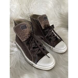 Coach Bianca High Top Womens Sneakers - Signature Logo Size 6.5 Y2K